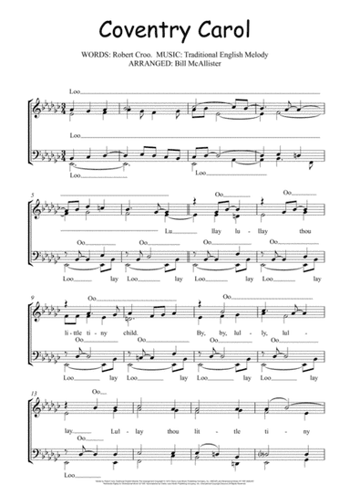 The Coventry Carol (arr. Bill McAllister)