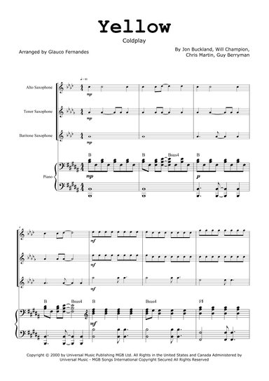 Yellow (arr. Glauco Fernandes)