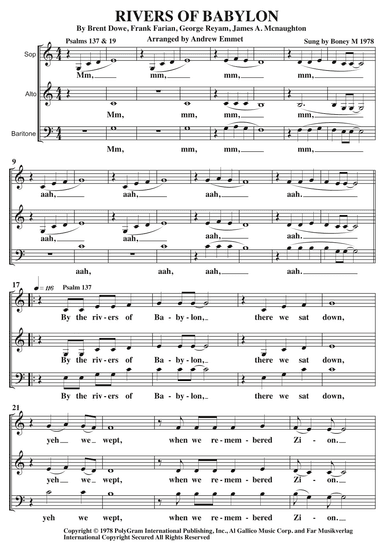Rivers Of Babylon (arr. Andrew Emmet)