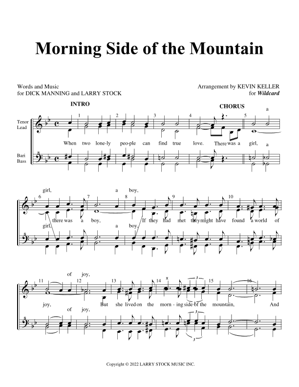 Morning Side Of The Mountain (arr. Kevin Keller)