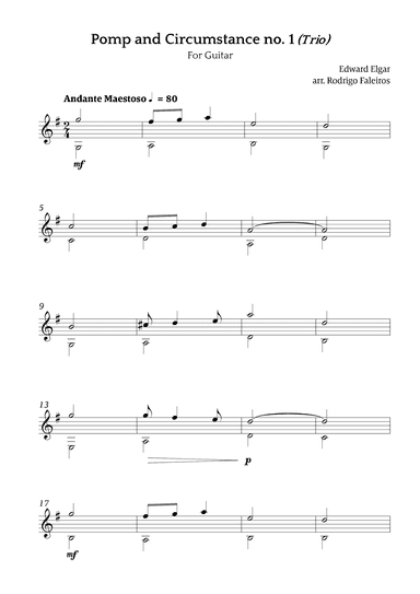Pomp and Circumstance no. 1 (Trio) (arr. Rodrigo Faleiros)