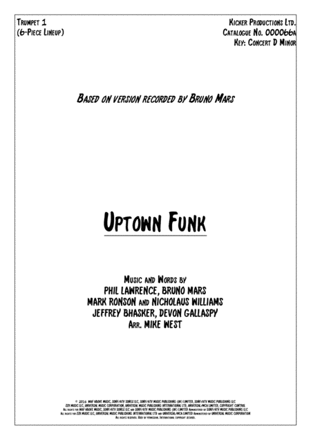 Uptown Funk (arr. Mike West)