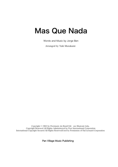Mas Que Nada (arr. Yuki Murakami)