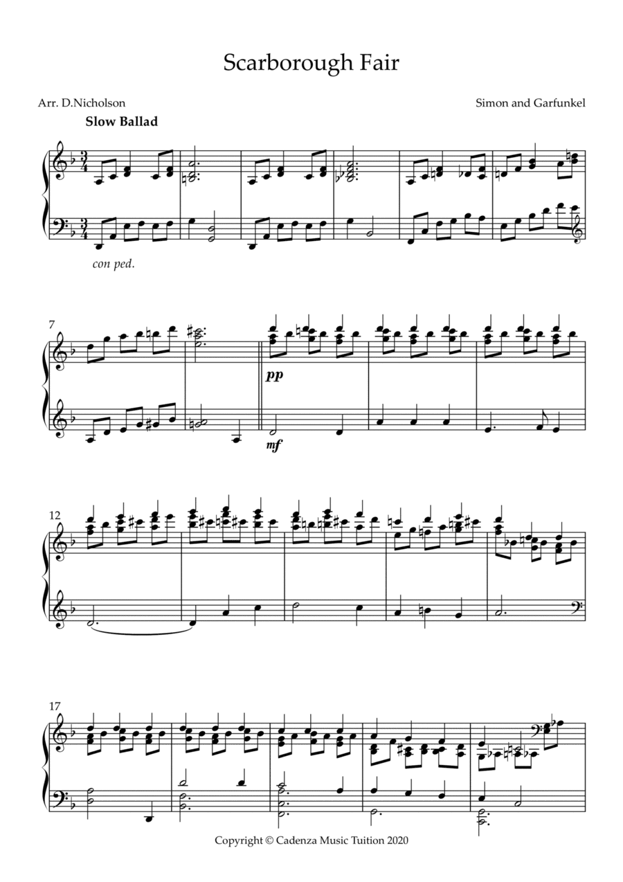 Scarborough Fair/canticle (arr. Daniel Nicholson)