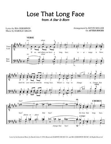 Lose That Long Face (arr. Kevin Keller)