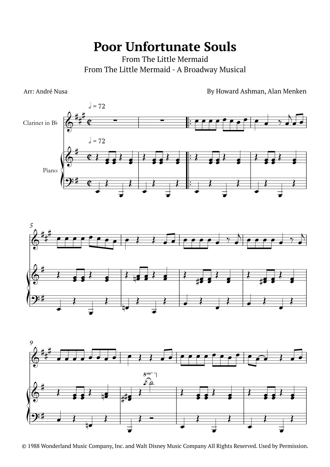 Poor Unfortunate Souls (arr. André Nusa)