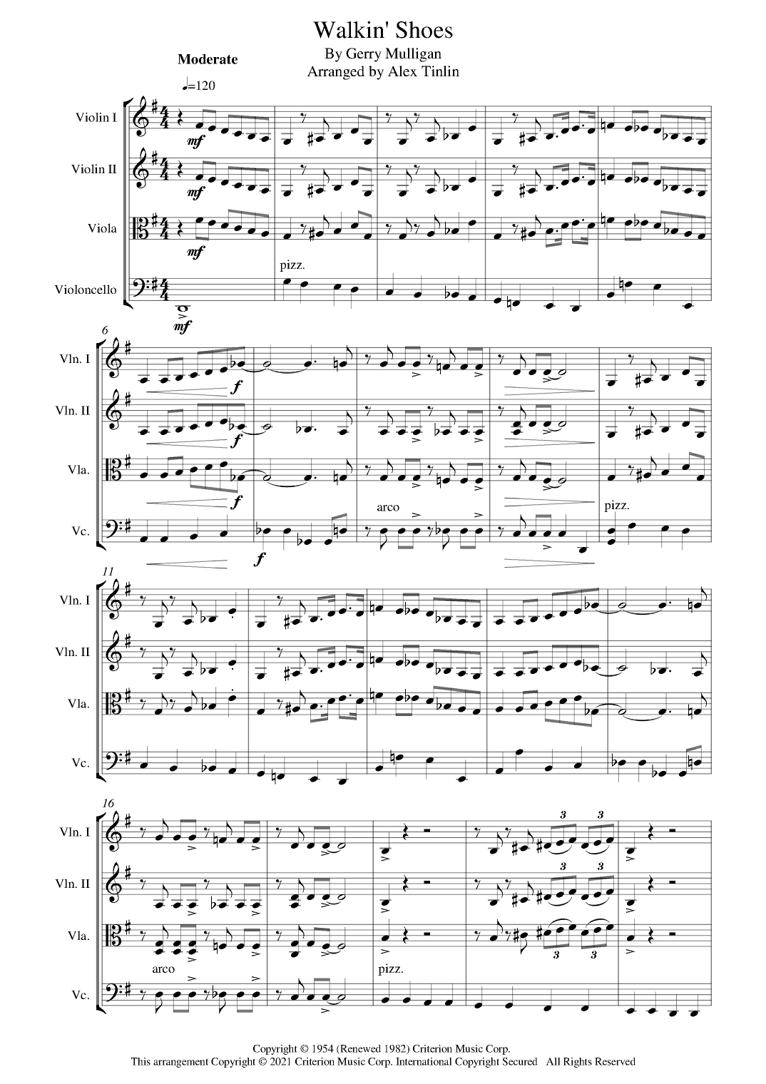 Walkin' Shoes (arr. Alex Tinlin)