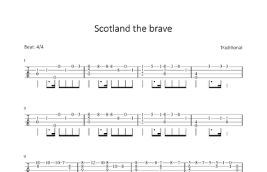 Scotland the brave (arr. Bettina Schipp)
