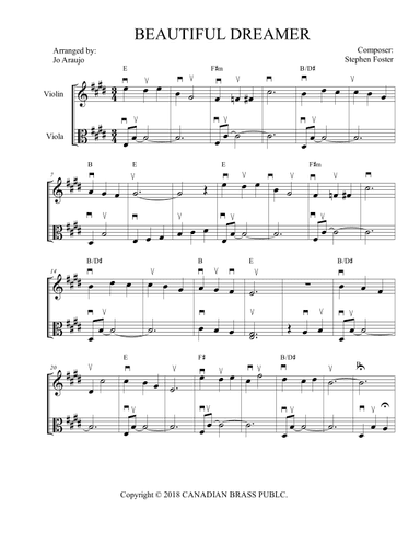 BEAUTIFUL DREAMER (arr. JO ARAÚJO)