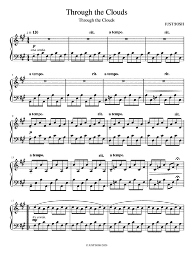Through The Clouds (Original Piano)