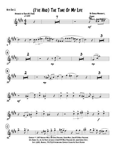 (i've Had) The Time Of My Life (arr. David W. Young)