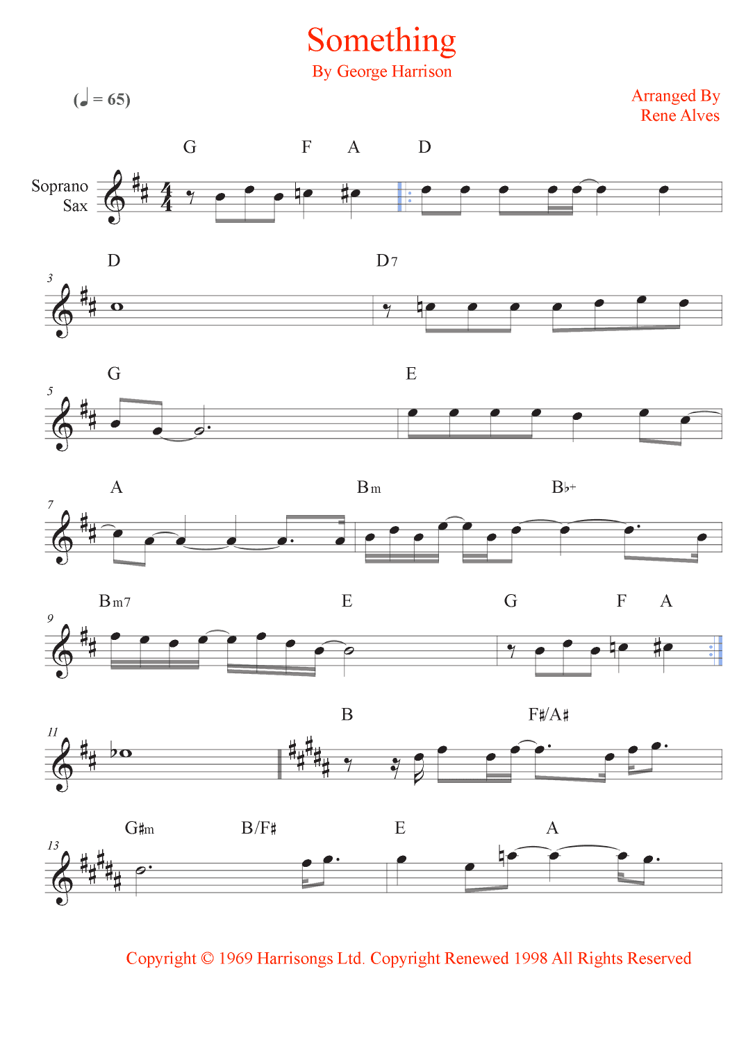 Something (arr. Rene Alves)