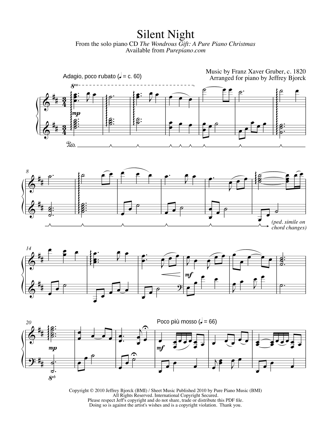 Silent Night (arr. Jeff Bjorck)