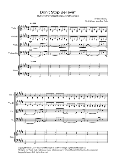 Don't Stop Believin' (arr. Alex Nunes Rodrigues)