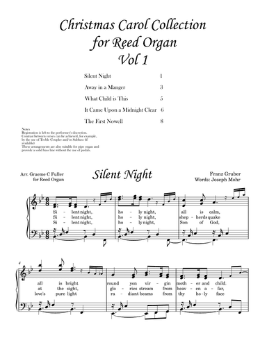 Christmas Carol Collection for Reed Organ Vol 1 (arr. Graeme C Fuller)