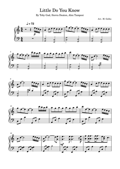 Little Do You Know (arr. M. Galka)
