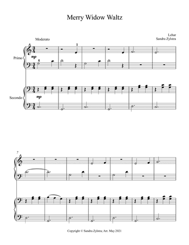 Merry Widow Waltz (beginning solo with optional elementary duet) (arr. Sandra Zylstra)