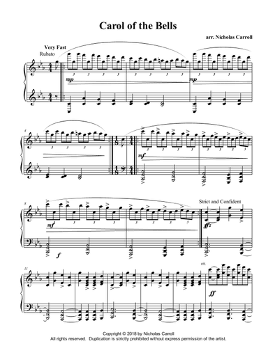 Carol of the Bells (arr. Nicholas Carroll)