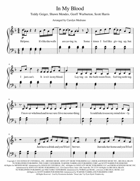 In My Blood (arr. Carolyn Medrano)