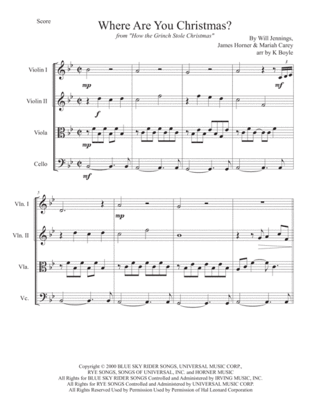 Where Are You Christmas? (arr. Karlie Boyle)