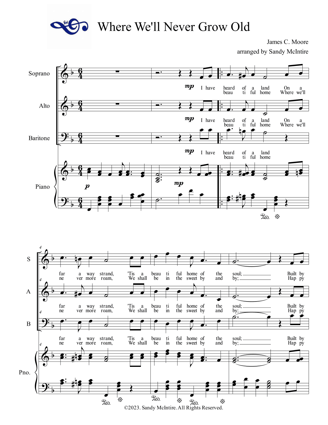 Where We'll Never Grow Old (arr. Sandy McIntire)