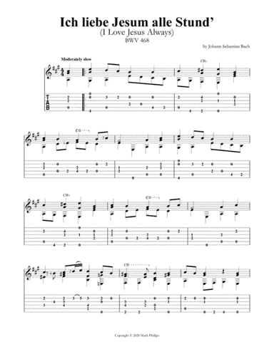 Ich liebe Jesum alle Stund’ (I Love Jesus Always) BWV 468 (arr. Mark Phillips)