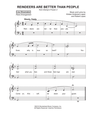 Reindeer(s) Are Better Than People (cont.) (arr. Lisa Shoemaker)