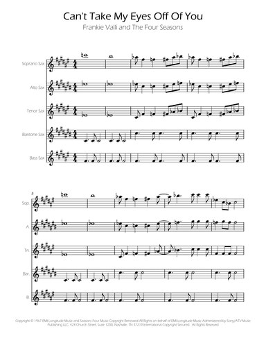 Can't Take My Eyes Off Of You (arr. Ygor Nunes)