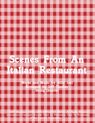 Scenes From An Italian Restaurant (arr. Jeff Tincher)