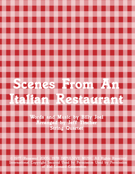 Scenes From An Italian Restaurant (arr. Jeff Tincher)
