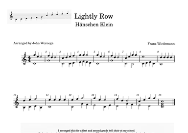 Lightly Row (Hänschen Klein)  2 Octaves (arr. John Wernega)