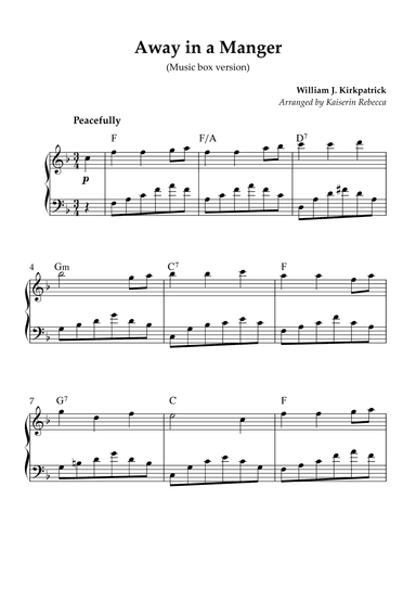 Away in a Manger (Music box version) (arr. Kaiserin Rebecca)
