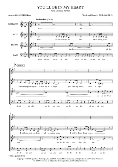 You'll Be In My Heart (arr. Iain Hallam)