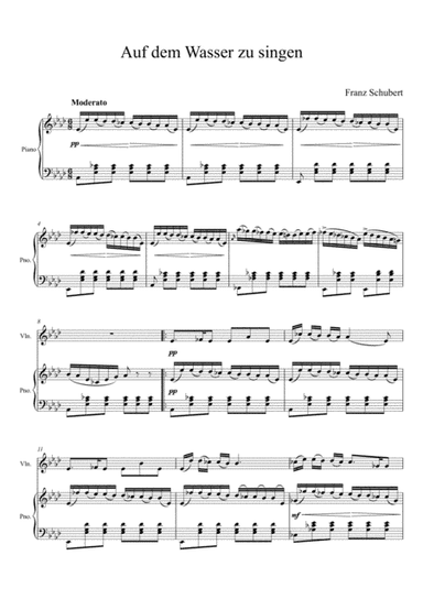 Franz Schubert - Auf dem Wasser zu Singen (Violin Solo) (arr. André Laitano)