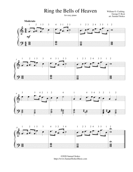 Ring the Bells of Heaven - for easy piano (arr. Samuel Stokes)