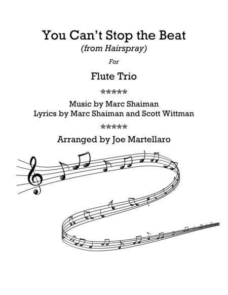 You Can't Stop The Beat (arr. Joe Martellaro)