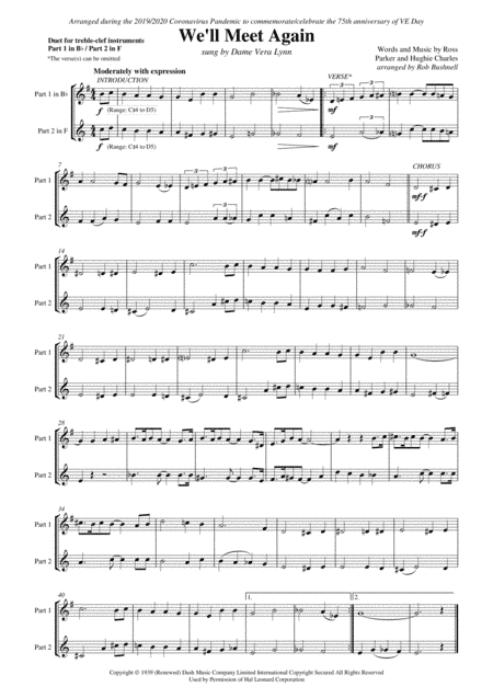We'll Meet Again (arr. Rob Bushnell)