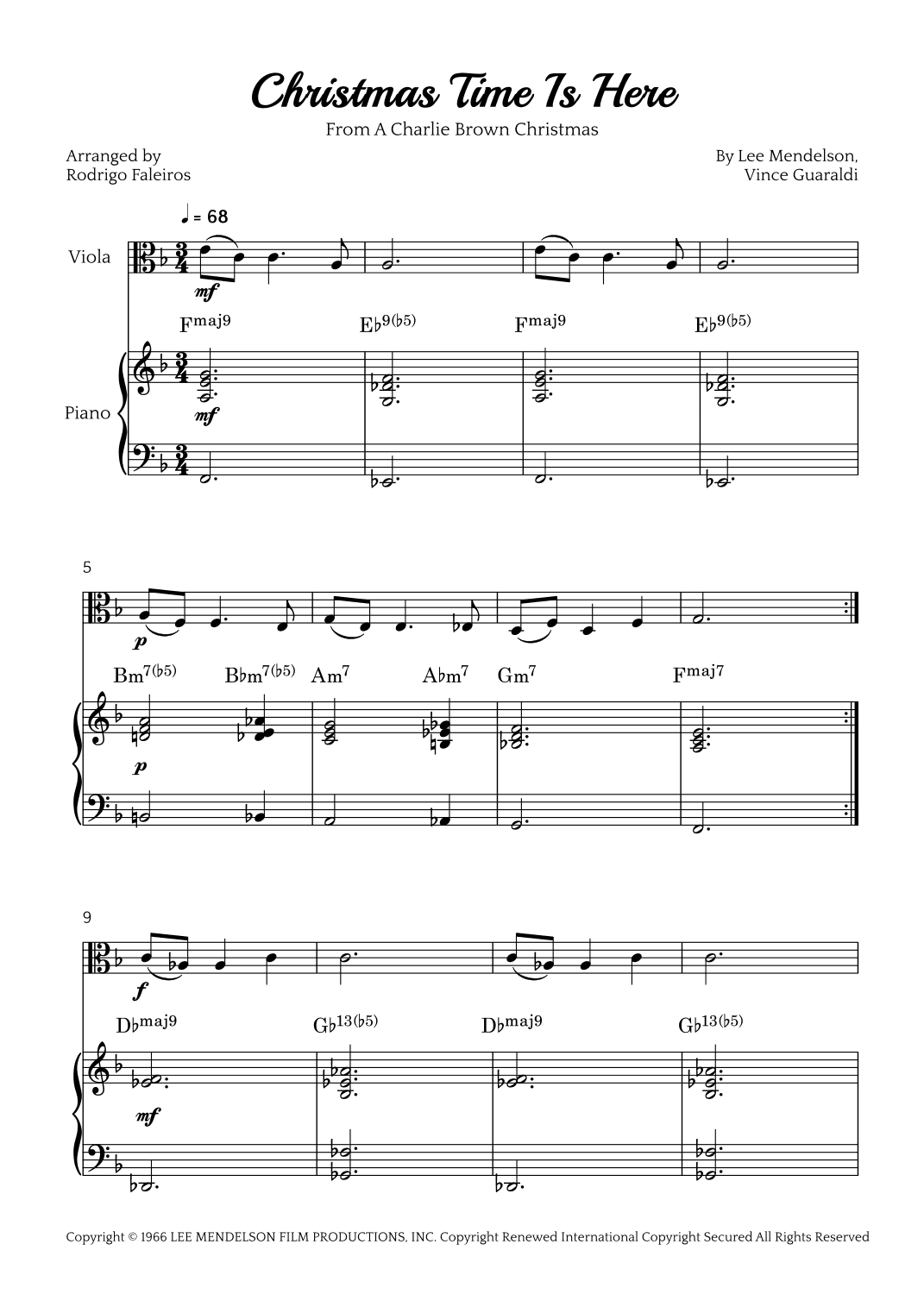 Christmas Time Is Here (arr. Rodrigo Faleiros)