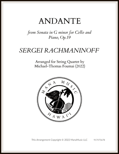 Andante for Sonata in G minor for Cello and Piano, Op. 19 (arr. Michael-Thomas Foumai)