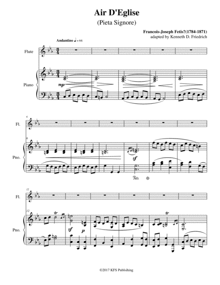 Air D'Eglise (Pieta Signore) (arr. Kenneth D. Friedrich)