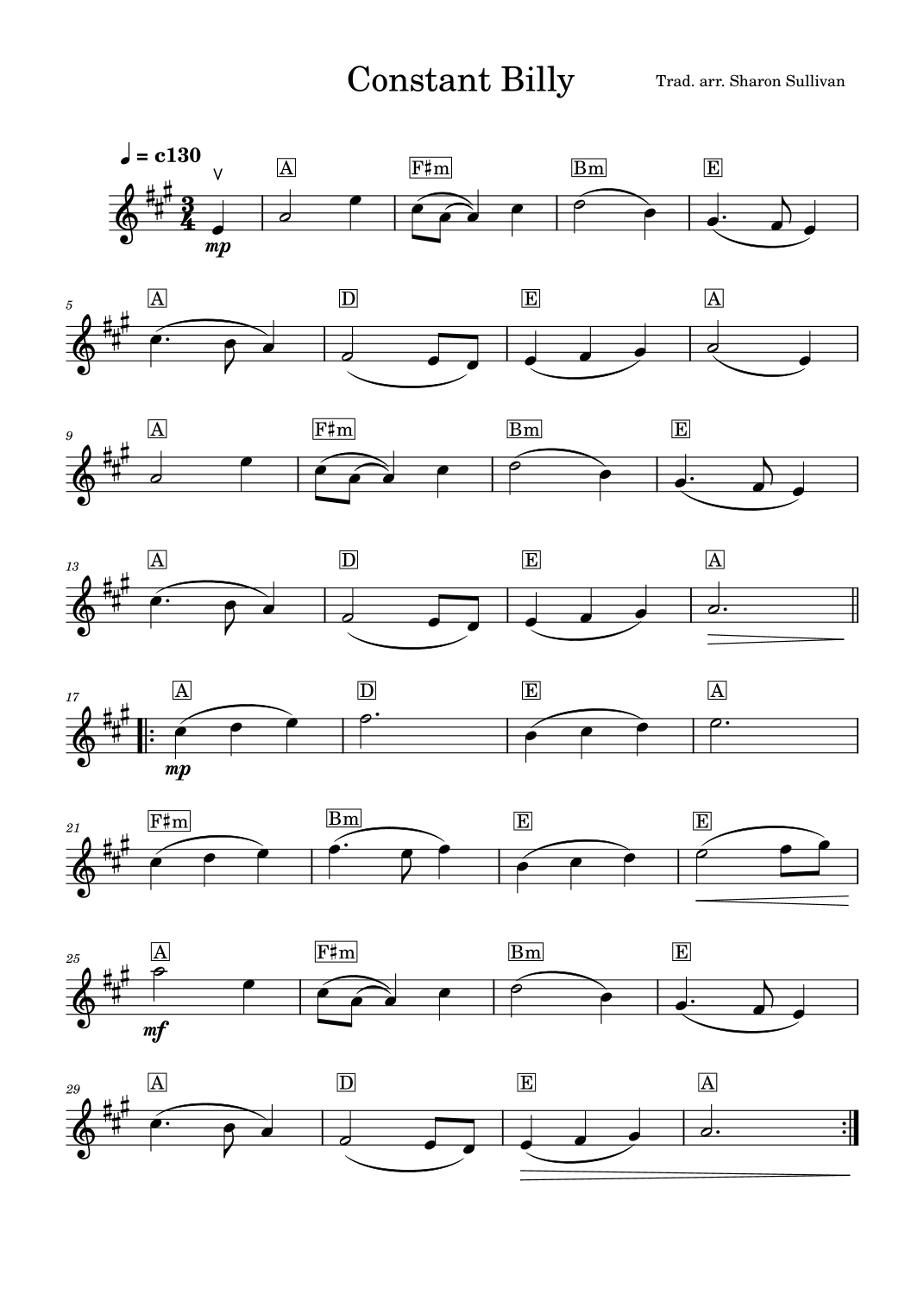 Constant Billy (arr. Sharon Sullivan)