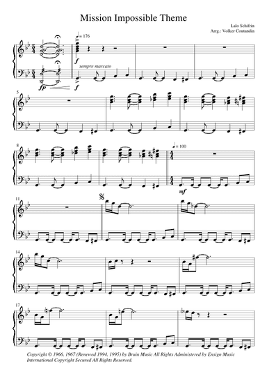 Mission: Impossible Theme (mission Accomplished) (arr. Volker Coutandin)