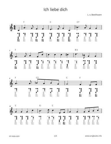 Ich liebe dich (arr. songbooks.info)