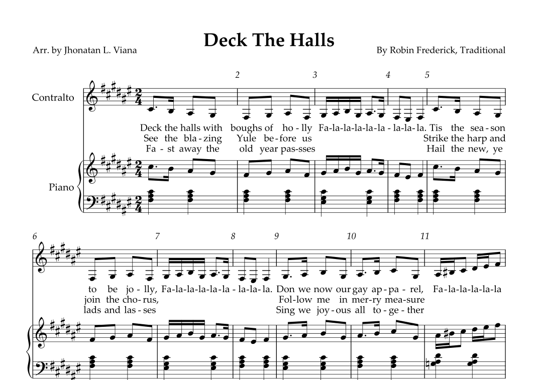 Deck The Halls (arr. Jhonatan Lucio Viana)