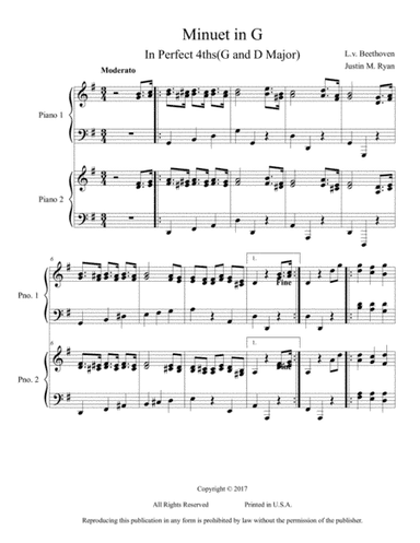 Minuet in G (arr. Justin M. Ryan)