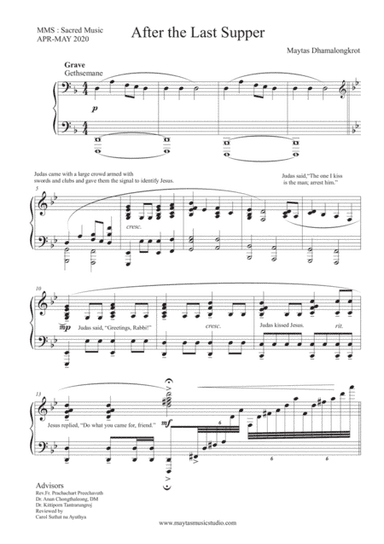 After the Last Supper - Piano Solo by Maytas Dhamalongkrot