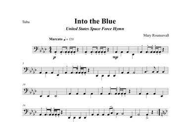 US SPACE FORCE HYMN (Into the Blue) TUBA PART