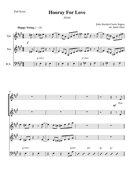 Hooray For Love (arr. Jamie Dyer)