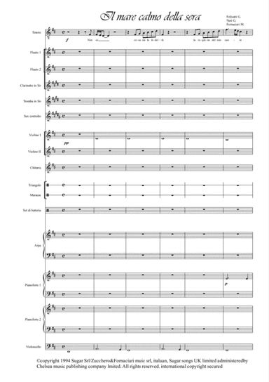 Il Mare Calmo Della Sera (arr. Ester Alessandrini)