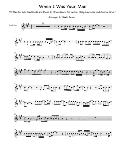When I Was Your Man (arr. Kevin Busse)